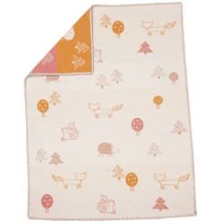 DAVID FUSSENEGGER Katoenen Deken Bosdieren Wit 75 X 100 Cm -Roba || Alvi || Pinolino Winkel david fussenegger katoenen deken bosdieren wit 75 x 100 cm a291018 1