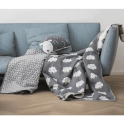 DAVID FUSSENEGGER Kussen Schaapjes Grijs 30 X 50 Cm -Roba || Alvi || Pinolino Winkel david fussenegger kussen schaapjes grijs 30 x 50 cm a291073 4