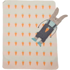 DAVID FUSSENEGGER Set Deken In Pop Konijn Wit 70 X 90 Cm