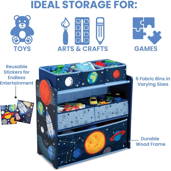 Delta Children Space Adventures Speelgoed Organisator 6 Delta Children Space Adventures Speelgoed Organisator - Afbeelding 4
