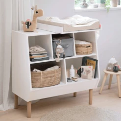 Done By Deer ™Kleedkussen Easy Wipe Confetti Blue -Roba || Alvi || Pinolino Winkel done by deer kleedkussen easy wipe confetti blue a341627 4