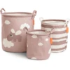 Done By Deer ™ Opbergmand Set 3-delig Happy Clouds Roze -Roba || Alvi || Pinolino Winkel done by deer opbergmand set 3 delig happy clouds roze a404420