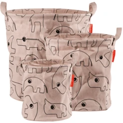 Done By Deer â„¢ Opbergmanden Contour 3-delig, Roze