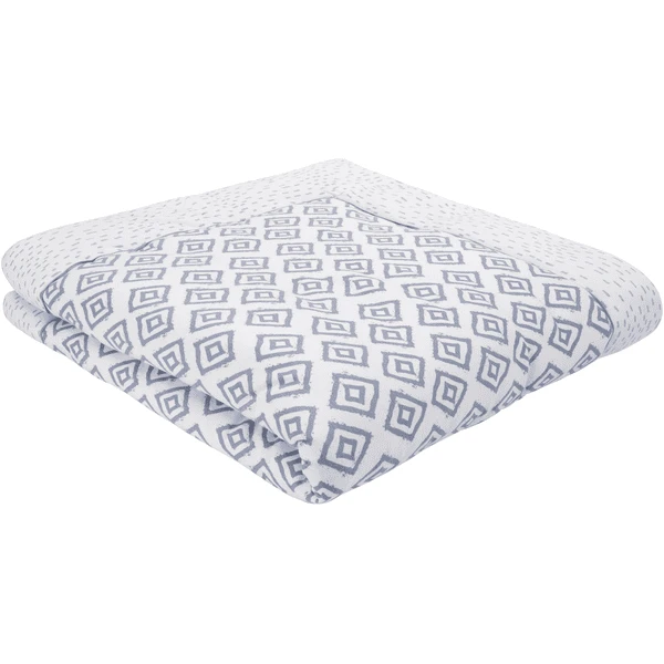 Emma & Noah Kruipdeken Ruitjes Blauw 120 X 120 Cm 4 Emma & Noah Kruipdeken Ruitjes Blauw 120 X 120 Cm - Afbeelding 2