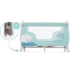 Fillikid Aluminium Reisbedje Milaan Polar Bear Mint -Roba || Alvi || Pinolino Winkel fillikid aluminium reisbedje milaan polar bear mint a377034 4