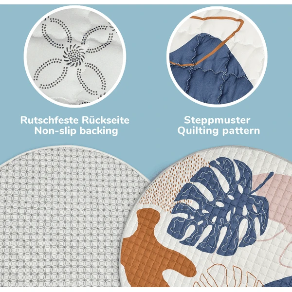 Hakuna Matte Gewatteerde Peuterdeken - Boho Leaves 6 Hakuna Matte Gewatteerde Peuterdeken - Boho Leaves - Afbeelding 5