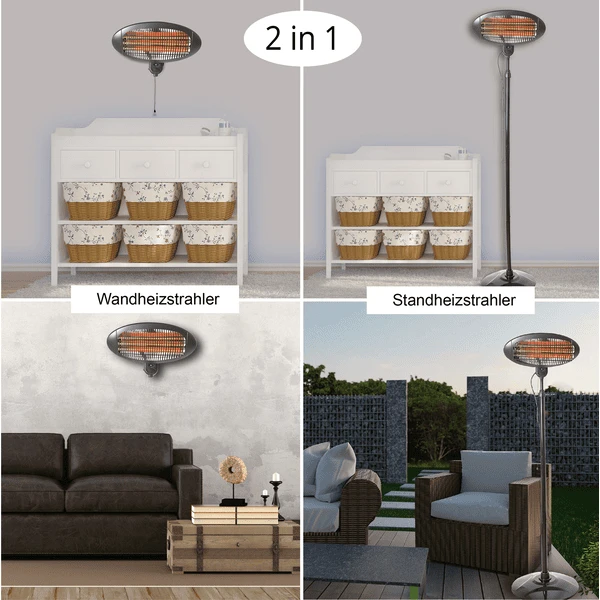 Hartig En Helling Straalkachel Met Standaard BS 55 Zwart 7 Hartig En Helling Straalkachel Met Standaard BS 55 Zwart - Afbeelding 5
