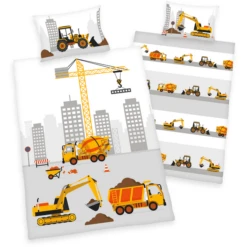 HERDING Beddengoed Bouwplaats 100 X 135 Cm -Roba || Alvi || Pinolino Winkel herding beddengoed bouwplaats 100 x 135 cm a208693 2