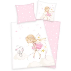 HERDING Bedlinnen Little Fairy 135x200cm -Roba || Alvi || Pinolino Winkel herding bedlinnen little fairy 135x200cm a290592 2