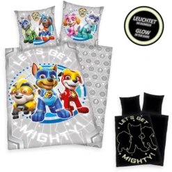 HERDING Bedlinnen PAW Patrouille "Mighty Pups" 135 X 200cm -Roba || Alvi || Pinolino Winkel herding bedlinnen paw patrouille mighty pups 135 x 200cm a303130 2