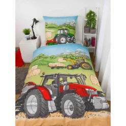 HERDING Flanellen Beddengoed Tractor 135 X 200 Cm -Roba || Alvi || Pinolino Winkel herding flanellen beddengoed tractor 135 x 200 cm a388599 1