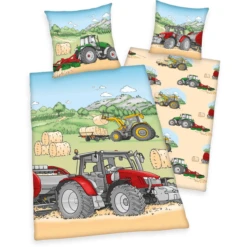 HERDING Flanellen Beddengoed Tractor 135 X 200 Cm -Roba || Alvi || Pinolino Winkel herding flanellen beddengoed tractor 135 x 200 cm a388599 4