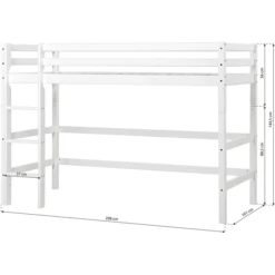 Hoppekids BASIC Halfhoogslaper 90 X 200 Cm Wit -Roba || Alvi || Pinolino Winkel hoppekids basic halfhoogslaper 90 x 200 cm wit a304925 4