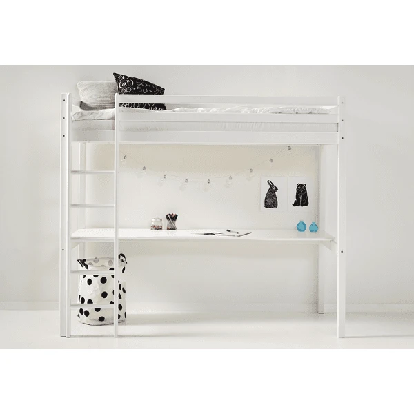 Hoppekids Basic Loftbed Met Bureaublad Wit 90 X 200 Cm 4 Hoppekids Basic Loftbed Met Bureaublad Wit 90 X 200 Cm - Afbeelding 2