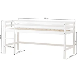 Hoppekids Halfhoogslaper Basic Lichtroze 90 X 200 Cm -Roba || Alvi || Pinolino Winkel hoppekids halfhoogslaper basic lichtroze 90 x 200 cm a305444 3