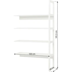 Hoppekids Halve Sectie Etage 4 Legborden Met 1 Legbordzijde 100 Cm -Roba || Alvi || Pinolino Winkel hoppekids halve sectie etage 4 legborden met 1 legbordzijde 100 cm a305087 1