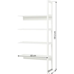 Hoppekids Halve Sectie Etage 4 Legborden Met 1 Plankzijde 80 Cm -Roba || Alvi || Pinolino Winkel hoppekids halve sectie etage 4 legborden met 1 plankzijde 80 cm a305081 1