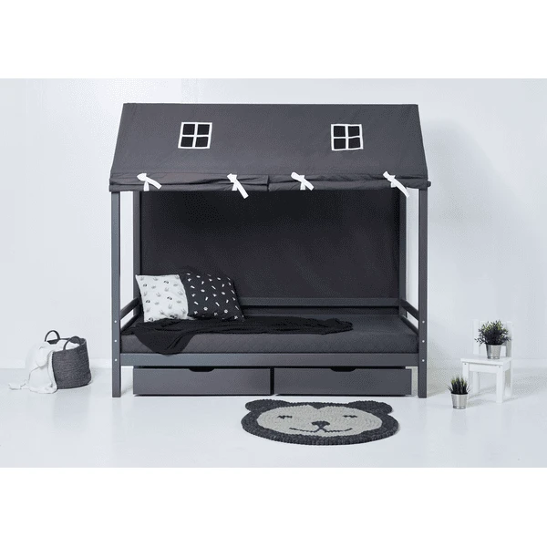 Hoppekids Huisbed Basic Mijn Color Donkergrijs 90 X 200 Cm 4 Hoppekids Huisbed Basic Mijn Color Donkergrijs 90 X 200 Cm - Afbeelding 2