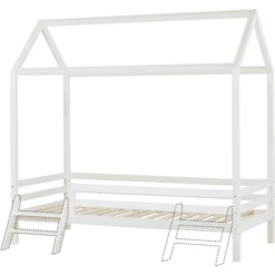 Hoppekids Huisbed Basic Wit 90 X 200 Cm Met Ladder -Roba || Alvi || Pinolino Winkel hoppekids huisbed basic wit 90 x 200 cm met ladder a304914 3
