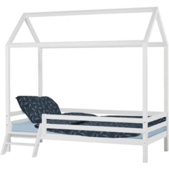 Hoppekids Huisbed Basic Wit 90 X 200 Cm Met Ladder -Roba || Alvi || Pinolino Winkel hoppekids huisbed basic wit 90 x 200 cm met ladder a304914 4