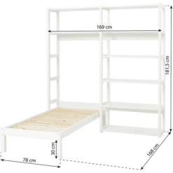 Hoppekids Legplankenset Etage Met 8 Legplanken En Eenpersoonsbed 70 X 160 Cm -Roba || Alvi || Pinolino Winkel hoppekids legplankenset etage met 8 legplanken en eenpersoonsbed 70 x 160 cm a305564 1