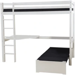 Hoppekids Loft Bed Basic Mega Wit Met Loungemodule En Bureau Wit -Roba || Alvi || Pinolino Winkel hoppekids loft bed basic mega wit met loungemodule en bureau wit a304881 3