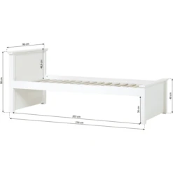 Hoppekids Maja Deluxe Slaapbank 90 X 200 Cm Roll-Up Rooster Wit 1 Hoog En 1 Laag Bedeinde -Roba || Alvi || Pinolino Winkel hoppekids maja deluxe slaapbank 90 x 200 cm roll up rooster wit 1 hoog en 1 laag bedeinde a304938 3