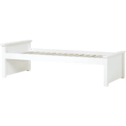 Hoppekids Maja Deluxe Slaapbank 90 X 200 Cm Roll-Up Rooster Wit 1 Middelste En 1 Lage Bedeinde