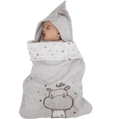 JACKY Multifunctionele Voetenzak HIPPO Lichtgrijs Gemêleerd Patroon -Roba || Alvi || Pinolino Winkel jacky multifunctionele voetenzak hippo lichtgrijs gemeleerd patroon a305827 1