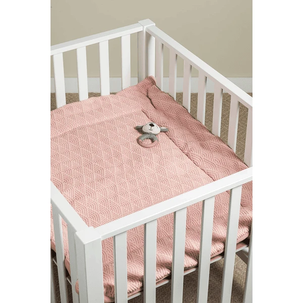 Jollein Boxkleed River Knit Pale Pink 80x100 Cm 5 Jollein Boxkleed River Knit Pale Pink 80x100 Cm - Afbeelding 3