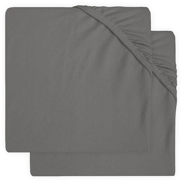 Jollein Jersey Hoeslaken 2-pack Stormgrijs 60x120 Cm 4 Jollein Jersey Hoeslaken 2-pack Stormgrijs 60x120 Cm - Afbeelding 2