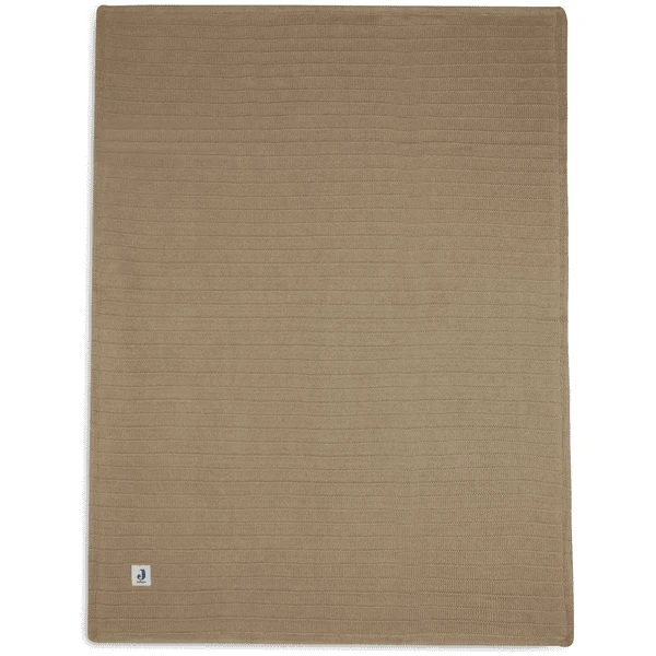 Jollein Knuffeldeken Ledikant 100x150cm Zuiver Gebreid Biscuit/ Velvet 4 Jollein Knuffeldeken Ledikant 100x150cm Zuiver Gebreid Biscuit/ Velvet - Afbeelding 2