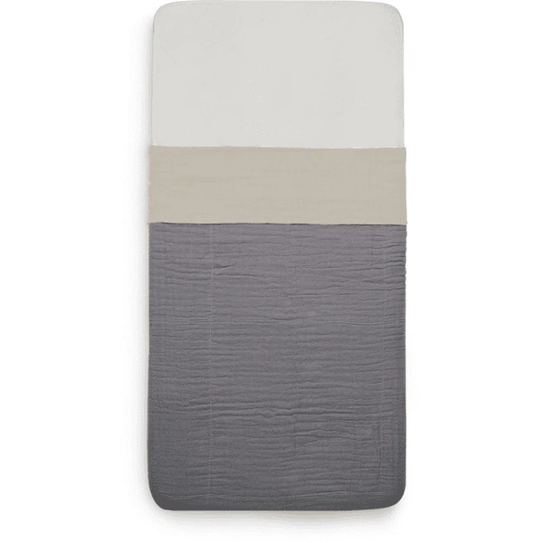 Jollein Ledikantlaken 120x150cm - Gerimpeld - Nougat 6 Jollein Ledikantlaken 120x150cm - Gerimpeld - Nougat - Afbeelding 4