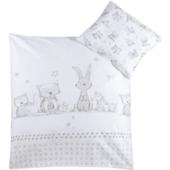 JULIUS ZÖLLNER Beddengoed 80/80cm Haas En Uil Pastel -Roba || Alvi || Pinolino Winkel julius zoellner beddengoed 80 80cm haas en uil pastel a155045 1