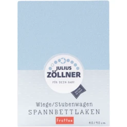 JULIUS ZÖLLNER Hoeslaken Badstof Voor Wieg Lichtblauw -Roba || Alvi || Pinolino Winkel julius zoellner hoeslaken badstof voor wieg lichtblauw a103318 1