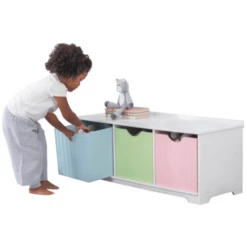 KidKraft® Nantucket Opbergbank - Pastel -Roba || Alvi || Pinolino Winkel kidkraft nantucket opbergbank pastel a220776 1