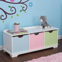 KidKraft® Nantucket Opbergbank - Pastel -Roba || Alvi || Pinolino Winkel kidkraft nantucket opbergbank pastel a220776 2