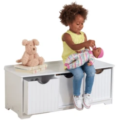 KidKraft® Nantucket Opbergbank - Wit -Roba || Alvi || Pinolino Winkel kidkraft nantucket opbergbank wit a220775 1