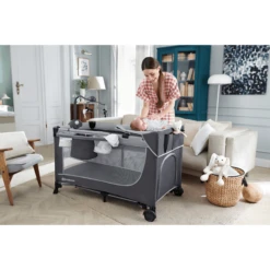 Kinderkraft Reisbedje LEODY Roze Met Accessoires -Roba || Alvi || Pinolino Winkel kinderkraft reisbedje leody roze met accessoires a384830 1