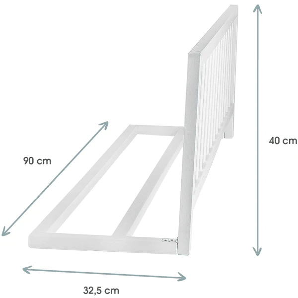 Kindsgard Bedhek Frakant Wit 90 Cm 4 Kindsgard Bedhek Frakant Wit 90 Cm - Afbeelding 2