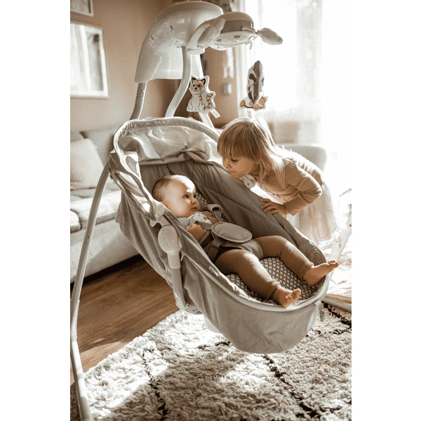 Lionelo Babyschommel Henny Grey Dove 4 Lionelo Babyschommel Henny Grey Dove - Afbeelding 2