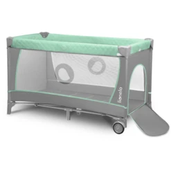 Lionelo Travel Cot Flower Turquoise -Roba || Alvi || Pinolino Winkel lionelo travel cot flower turquoise a308757 2
