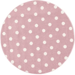 LIVONE Kinderdeken Kinderen Houden Van Tapijten CIRCLE Roze/wit 160 Cm Rond -Roba || Alvi || Pinolino Winkel livone kinderdeken kinderen houden van tapijten circle roze wit 160 cm rond a296116 4