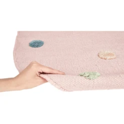 LIVONE Kindertapijt COLOR MOON Roze/multi 130 Cm Rond -Roba || Alvi || Pinolino Winkel livone kindertapijt color moon roze multi 130 cm rond a302382 3