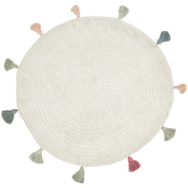 LIVONE Kindertapijt FRINGES Natuur/multi 133 Cm Rond 5 LIVONE Kindertapijt FRINGES Natuur/multi 133 Cm Rond - Afbeelding 3