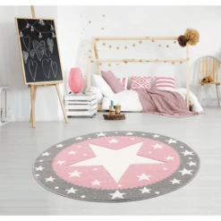 LIVONE Kindertapijt Kinderen Houden Van Tapijten FANCY Zilvergrijs/roze 100cm Rond -Roba || Alvi || Pinolino Winkel livone kindertapijt kinderen houden van tapijten fancy zilvergrijs roze 100cm rond a296106 3