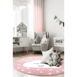 LIVONE Tapijt Kids Love Rugs Smiley Cloud Rond Roze/wit 133 Cm 10 LIVONE Tapijt Kids Love Rugs Smiley Cloud Rond Roze/wit 133 Cm -Roba || Alvi || Pinolino Winkel livone tapijt kids love rugs smiley cloud rond roze wit 133 cm a288896 3