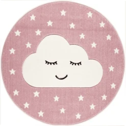 LIVONE Tapijt Kids Love Rugs Smiley Cloud Rond Roze/wit 133 Cm 11 LIVONE Tapijt Kids Love Rugs Smiley Cloud Rond Roze/wit 133 Cm -Roba || Alvi || Pinolino Winkel livone tapijt kids love rugs smiley cloud rond roze wit 133 cm a288896 4