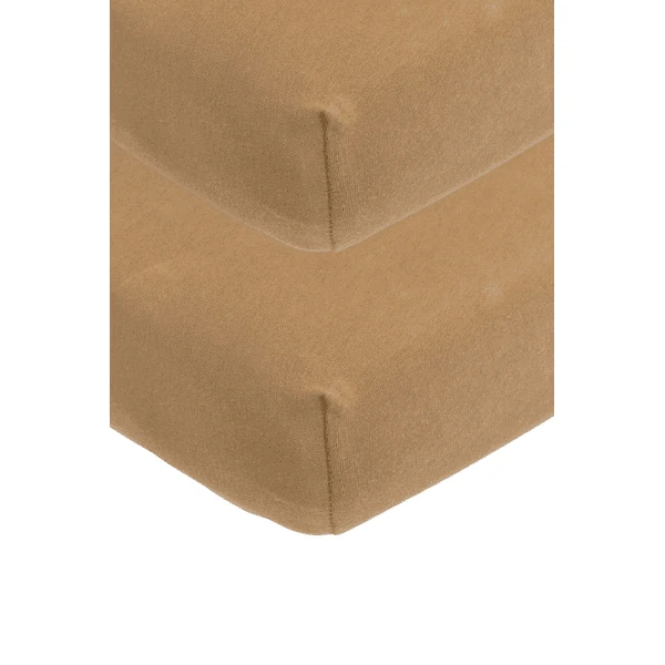 Meyco Jersey Hoeslaken 2 Pak 60 X 120 Toffee 4 Meyco Jersey Hoeslaken 2 Pak 60 X 120 Toffee - Afbeelding 2
