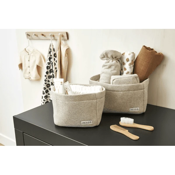 MEYCO Luiertafelmand Klein Knit Basic Sand Melange 6 MEYCO Luiertafelmand Klein Knit Basic Sand Melange - Afbeelding 4